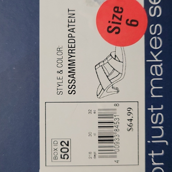 NEW High Heel Sandals Red Patent Open Toe Sole Sense Ability Pad Croft Barrow 6 - Picture 15 of 16